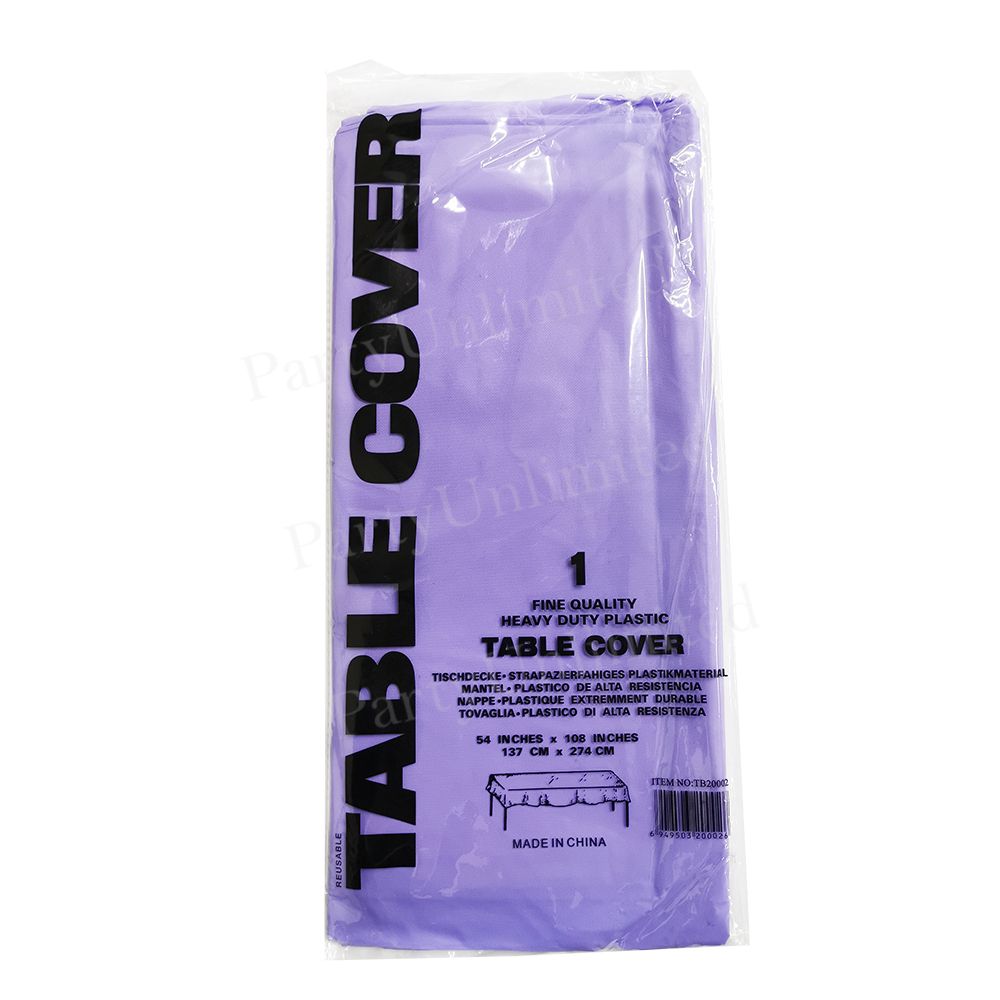 Table Cover Thick plastic rectangle 137x274cm Lilac