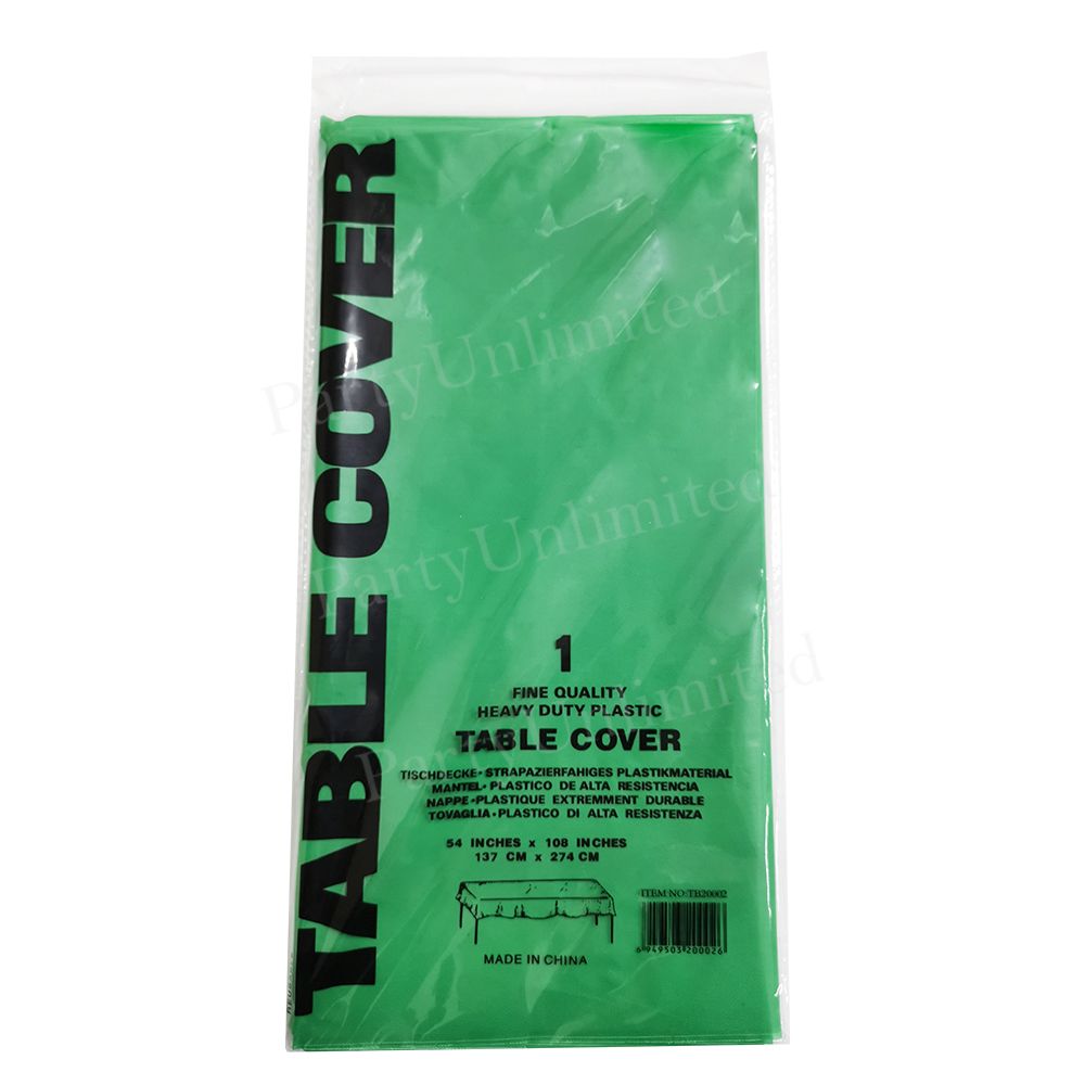 Table Cover Thick plastic rectangle 137x274cm Dark Green