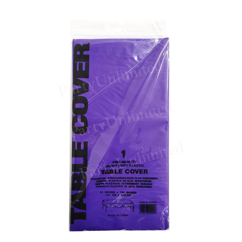 Table Cover Thick plastic rectangle 137x274cm Purple