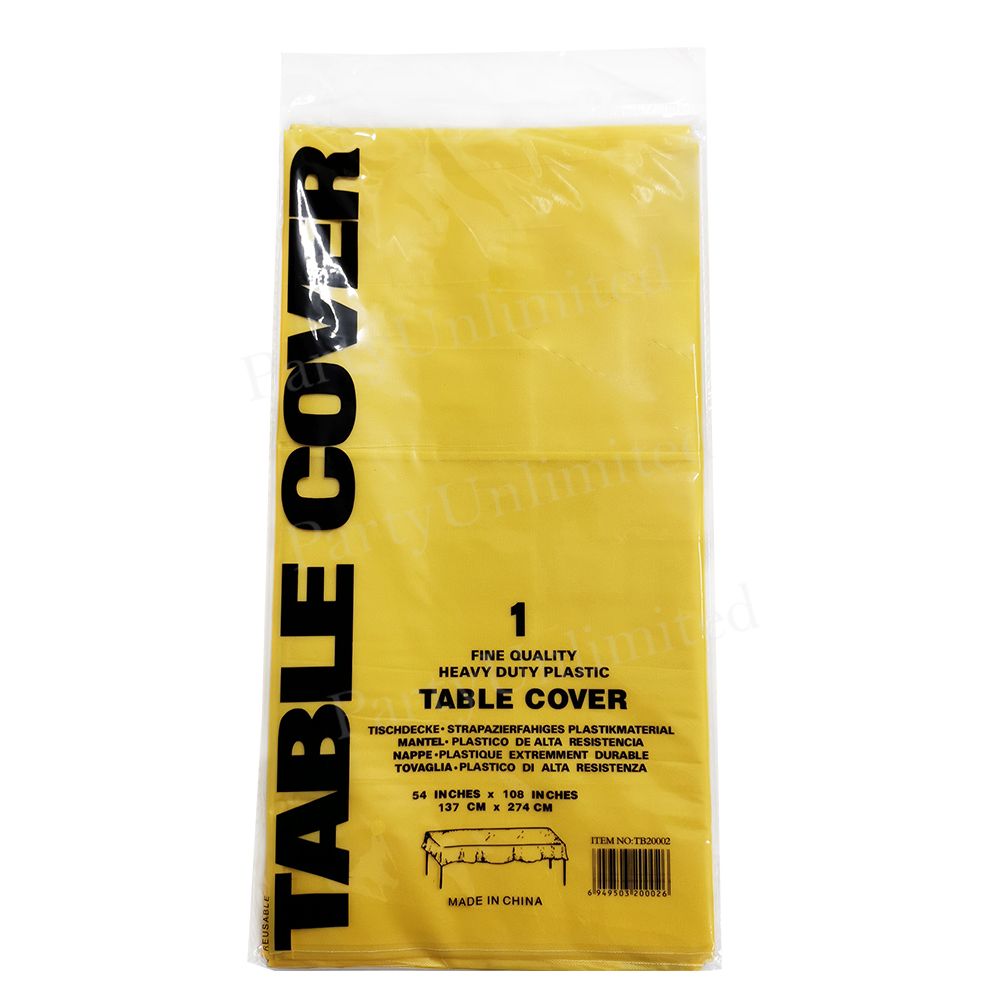 Table Cover Thick plastic rectangle 137x274cm Gold