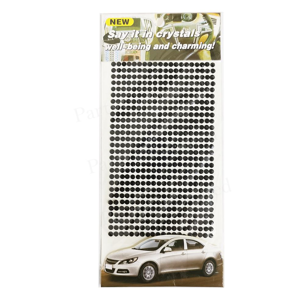 Rhinestone Sticker Black 4mm