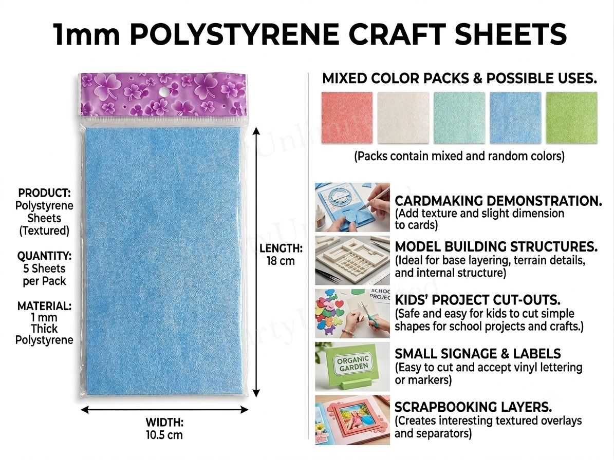 Craft Polystyrene foam 1mm 5pc