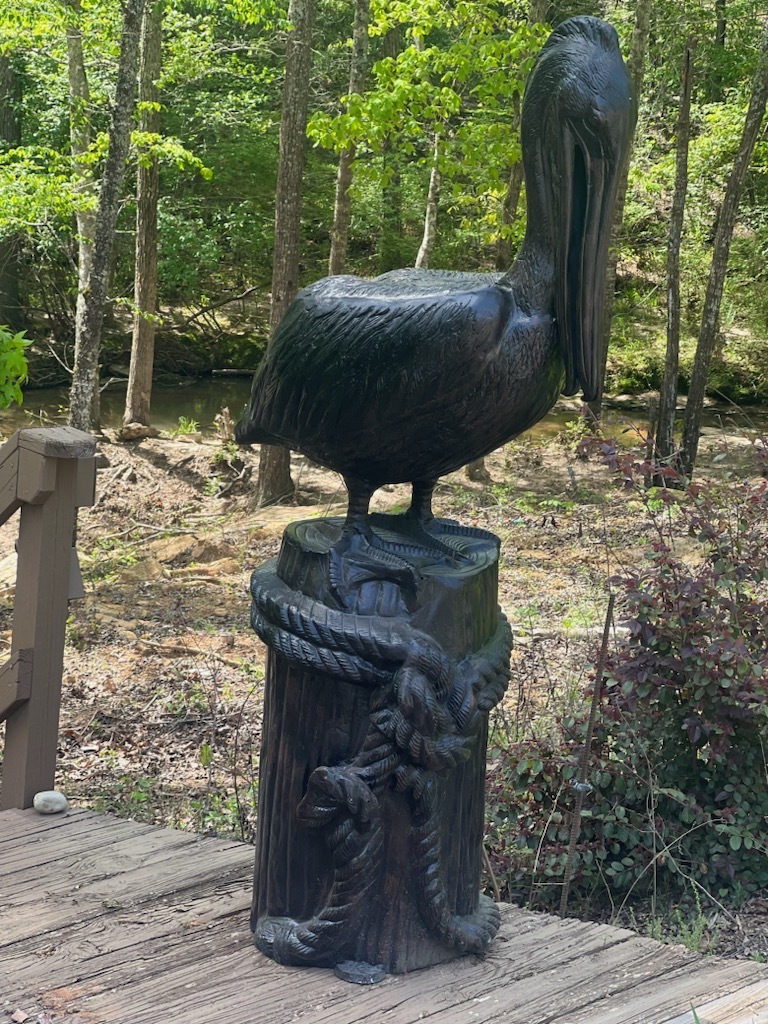 XL Pelican on Stump 6 Ft Tall