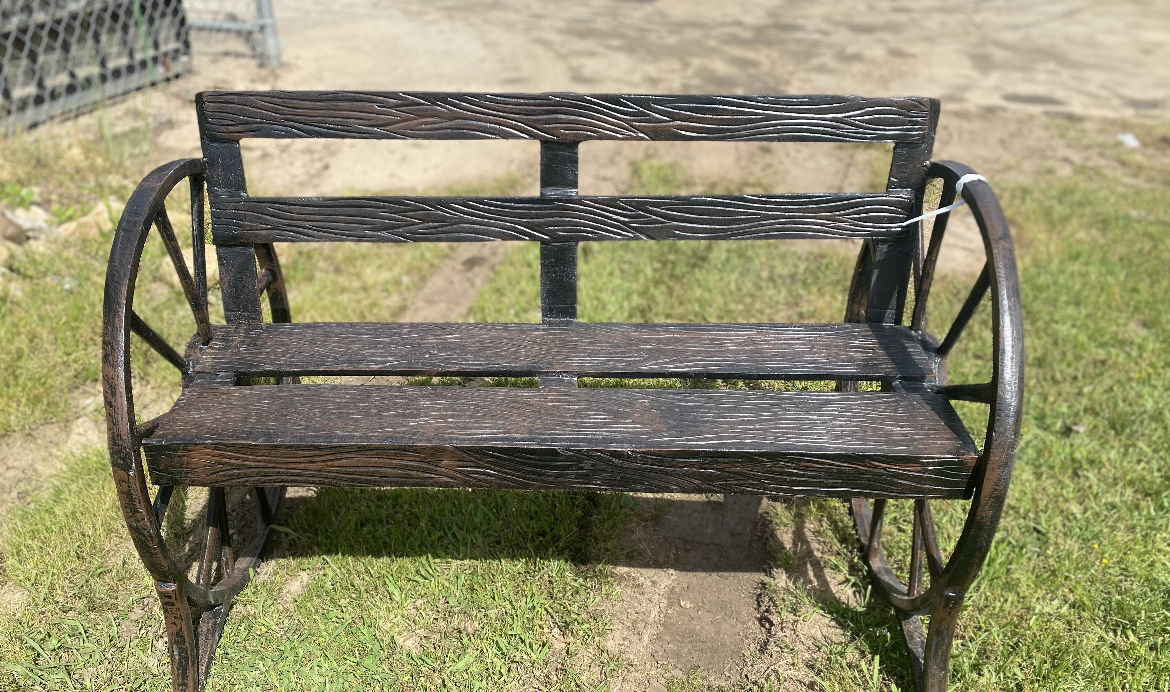 Wagon Wheel Bench