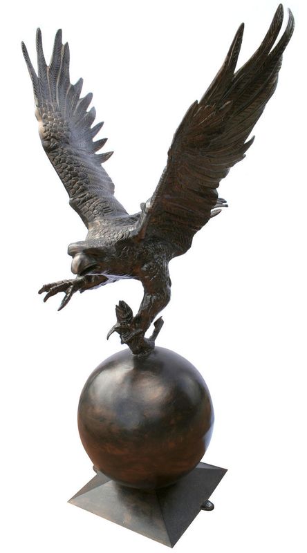 Large Eagle on Ball with Fish
