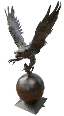 Large Eagle on Ball with Fish