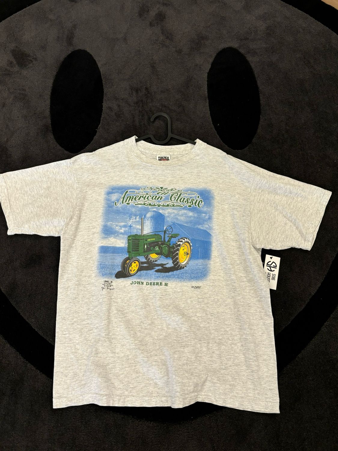 John Deere Tee Grey Size XL VINTAGE