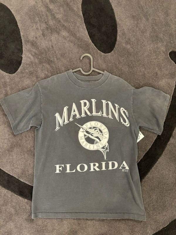 Marlins Tee Black Size Medium VINTAGE