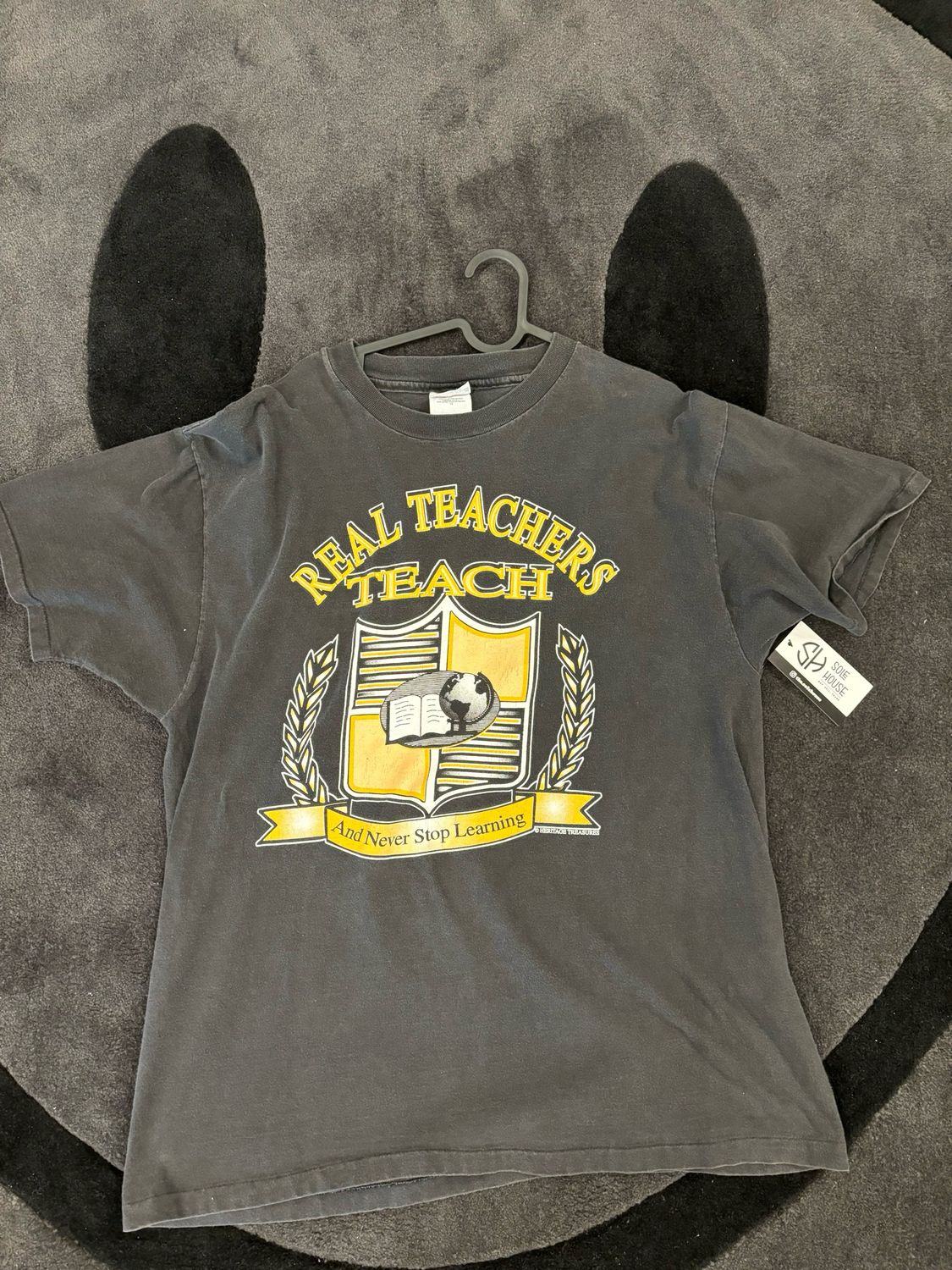Real Teachers Teach Tee Black Size XL VINTAGE