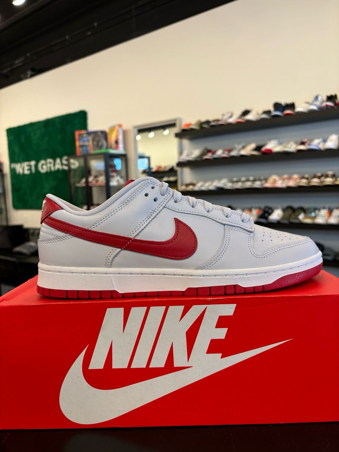 Nike Dunk Low Grey Red Size 10 Brand New