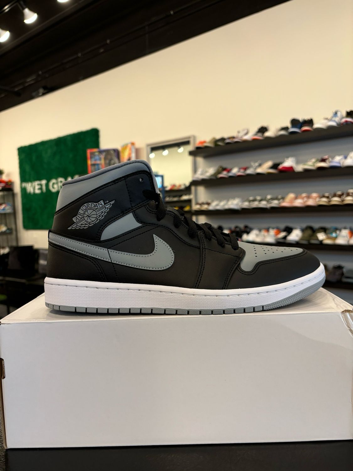 Jordan 1 Mid Grey Black Size 10.5 Brand New
