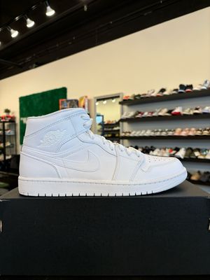 Jordan 1 Mid Triple White Size 11.5 Brand New