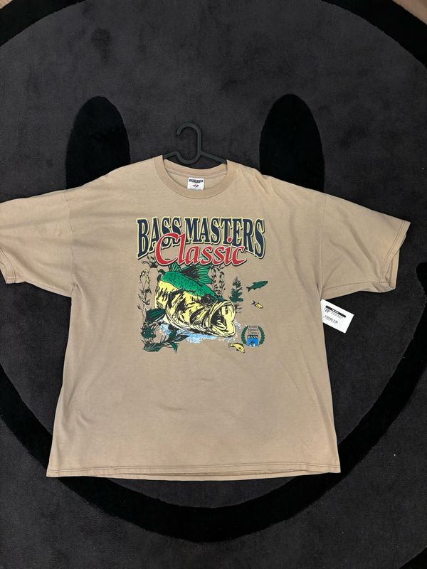 Bass Masters Classic Tan Tee Size XXL VINTAGE
