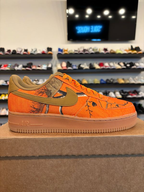 Nike Air Force 1 Real Tree Camo Orange Size 9 Pre-Owned (No Box)