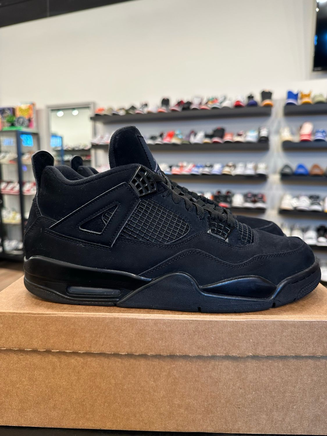 Jordan 4 Black Cat Size 12 Pre-Owned (No Box)