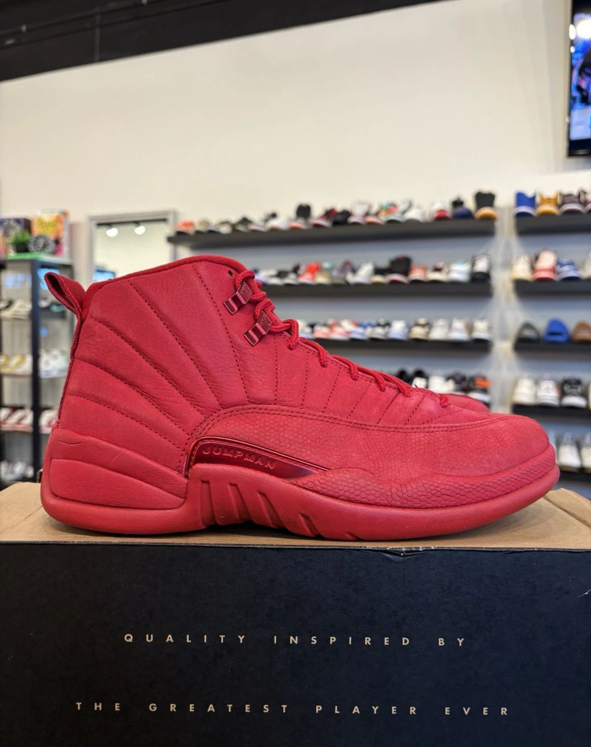 Jordan 12 Red Suede Size 9 Pre-Owned