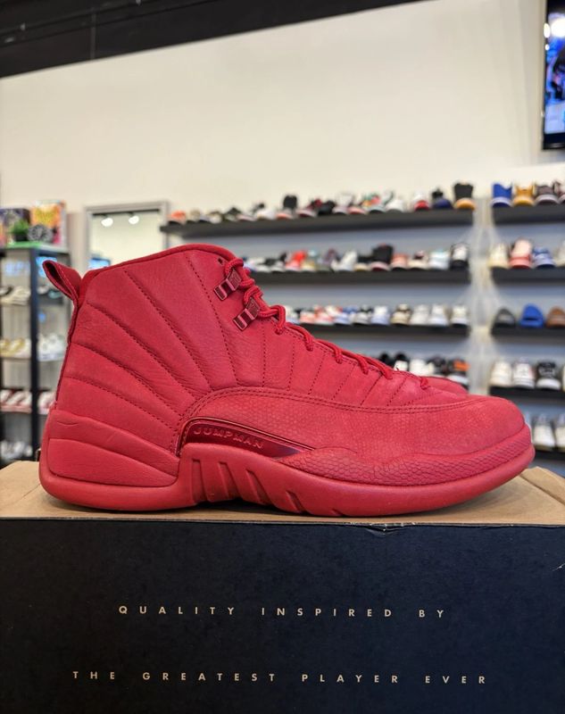Jordan 12 Red Suede Size 9 Pre-Owned