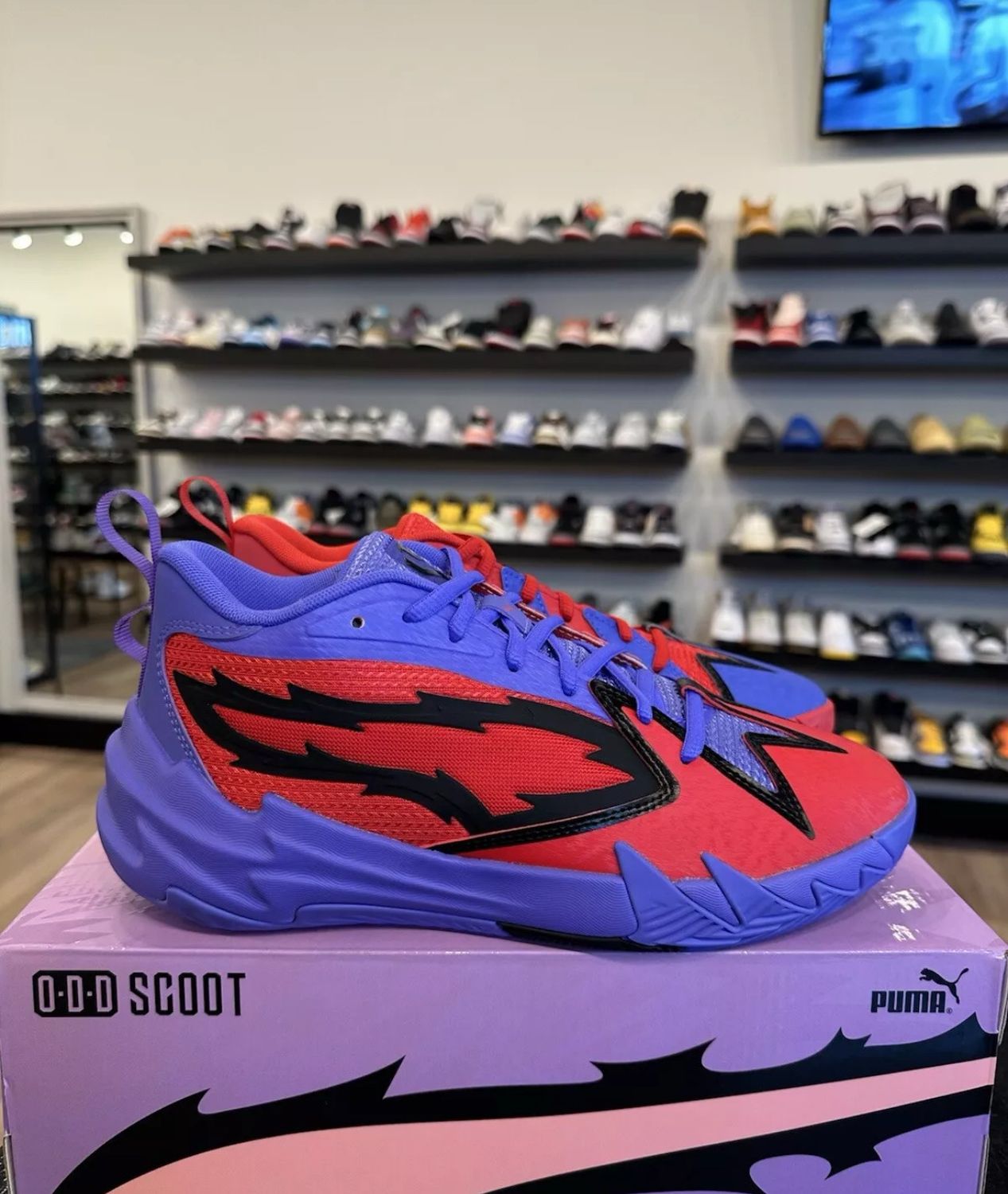 Puma Scoot Zero Blue Red Size 7 Brand New