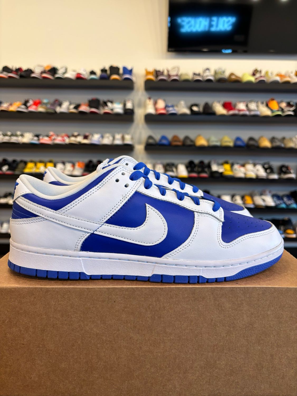 Nike Dunk Low Racer Blue Size 12 Pre-Owned (No Box)