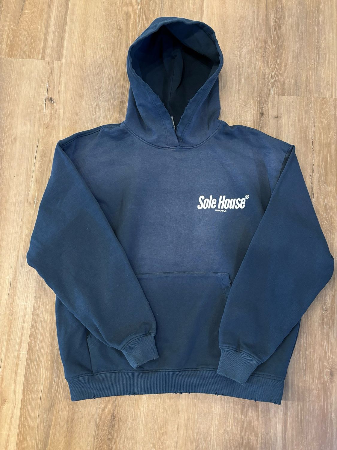 Sole House Premium Faded Blue Hoodie Size Small Brand New