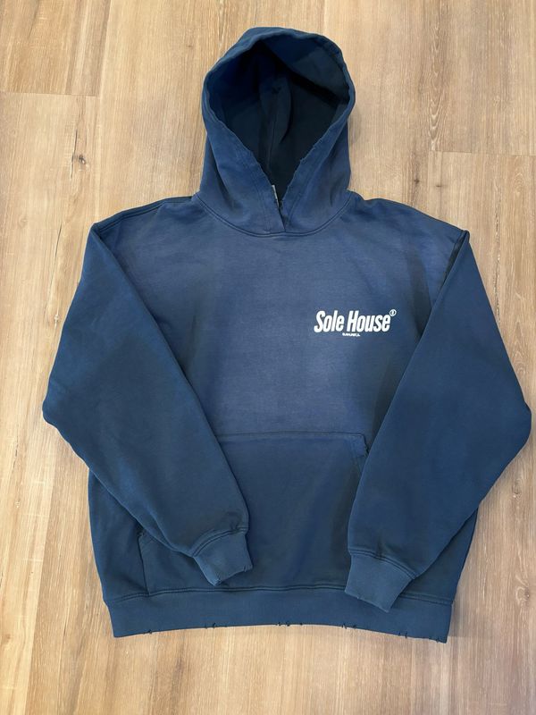 Sole House Premium Faded Blue Hoodie Size Small Brand New