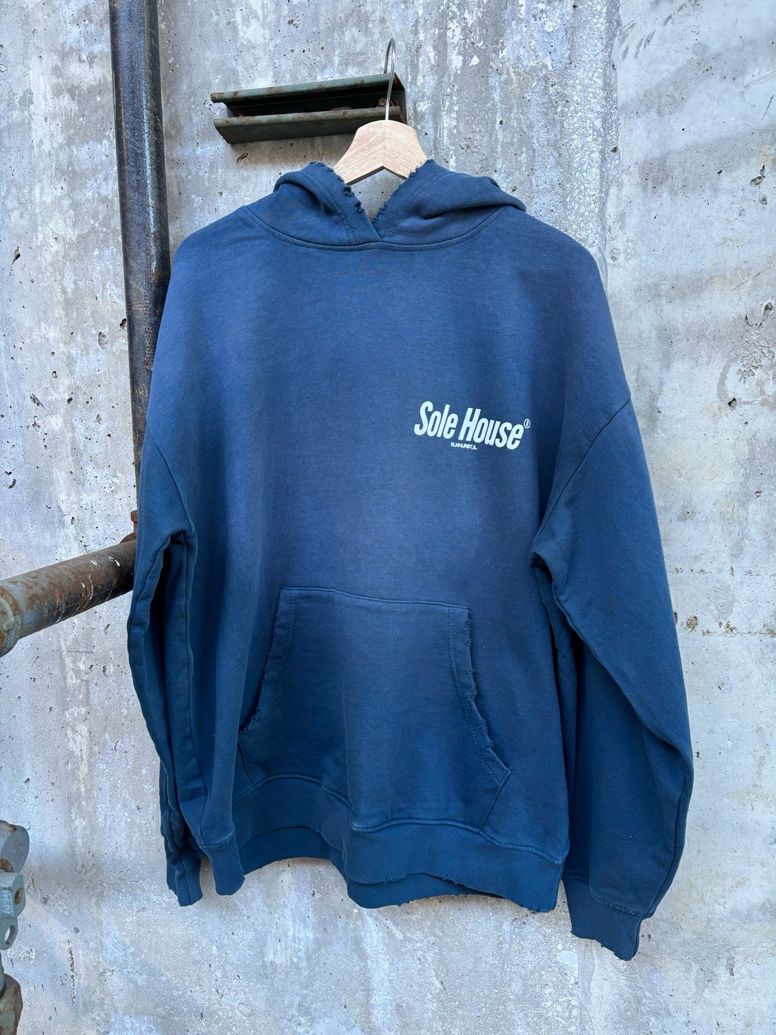 Sole House Premium Faded Blue Hoodie Size Medium Brand New