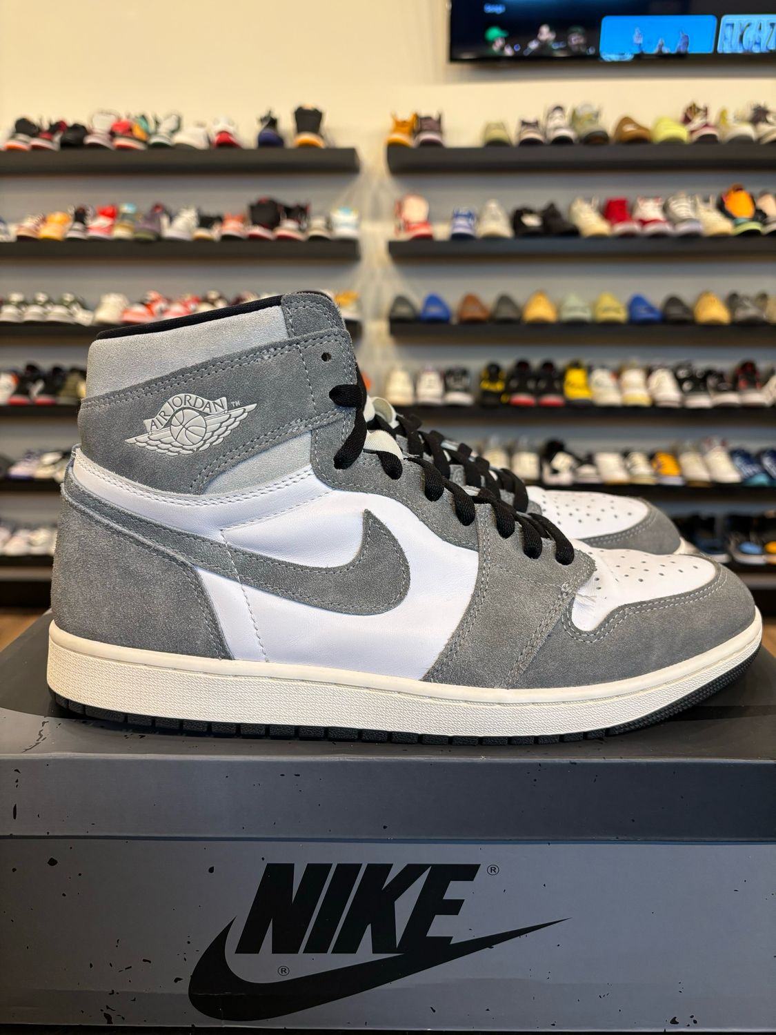 Jordan 1 Washed Black Size 12 Pre-Owned