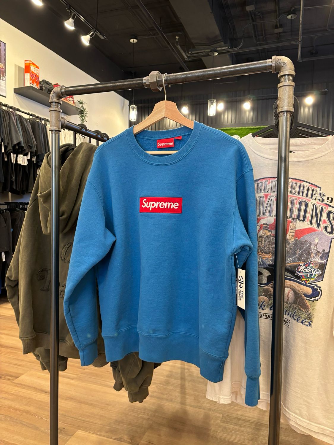 Supreme Crew Neck Box Logo Bright Royal Size Small Pre-Owned
