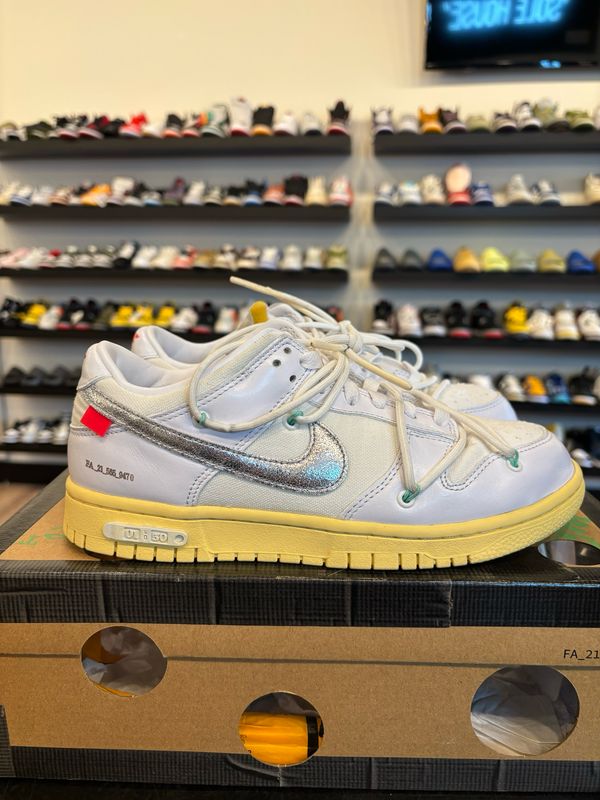 Nike Dunk Low Off-White Lot 1 Size 6.5 Pre-Owned