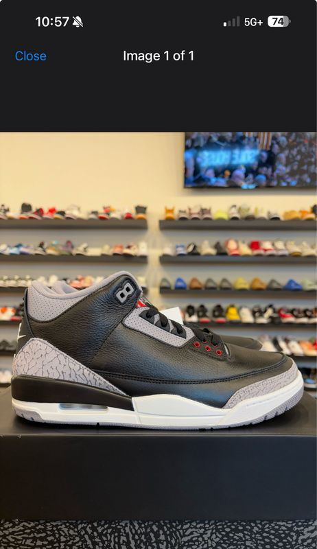 Jordan 3 Black Cement 2024 Size 10.5 Brand New