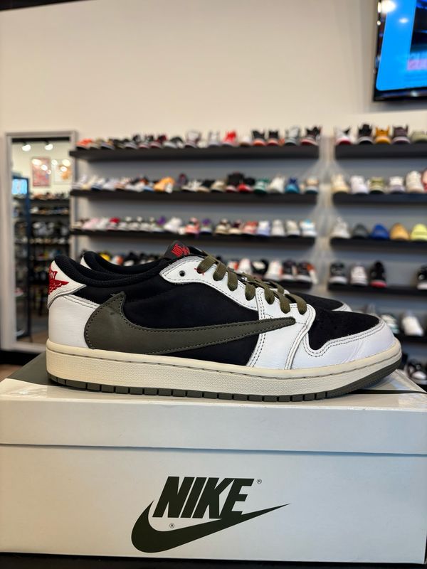 Jordan 1 Low Travis Scott Olive Black Size 7.5 (9W) Pre-Owned