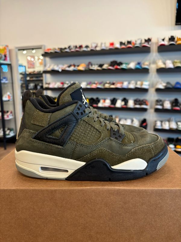 Jordan 4 Craft Olive Size 6Y (7.5W) Pre-Owned (No Box)