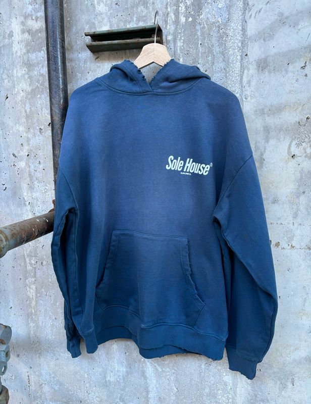 Sole House Premium Faded Blue Hoodie Size Small Brand New
