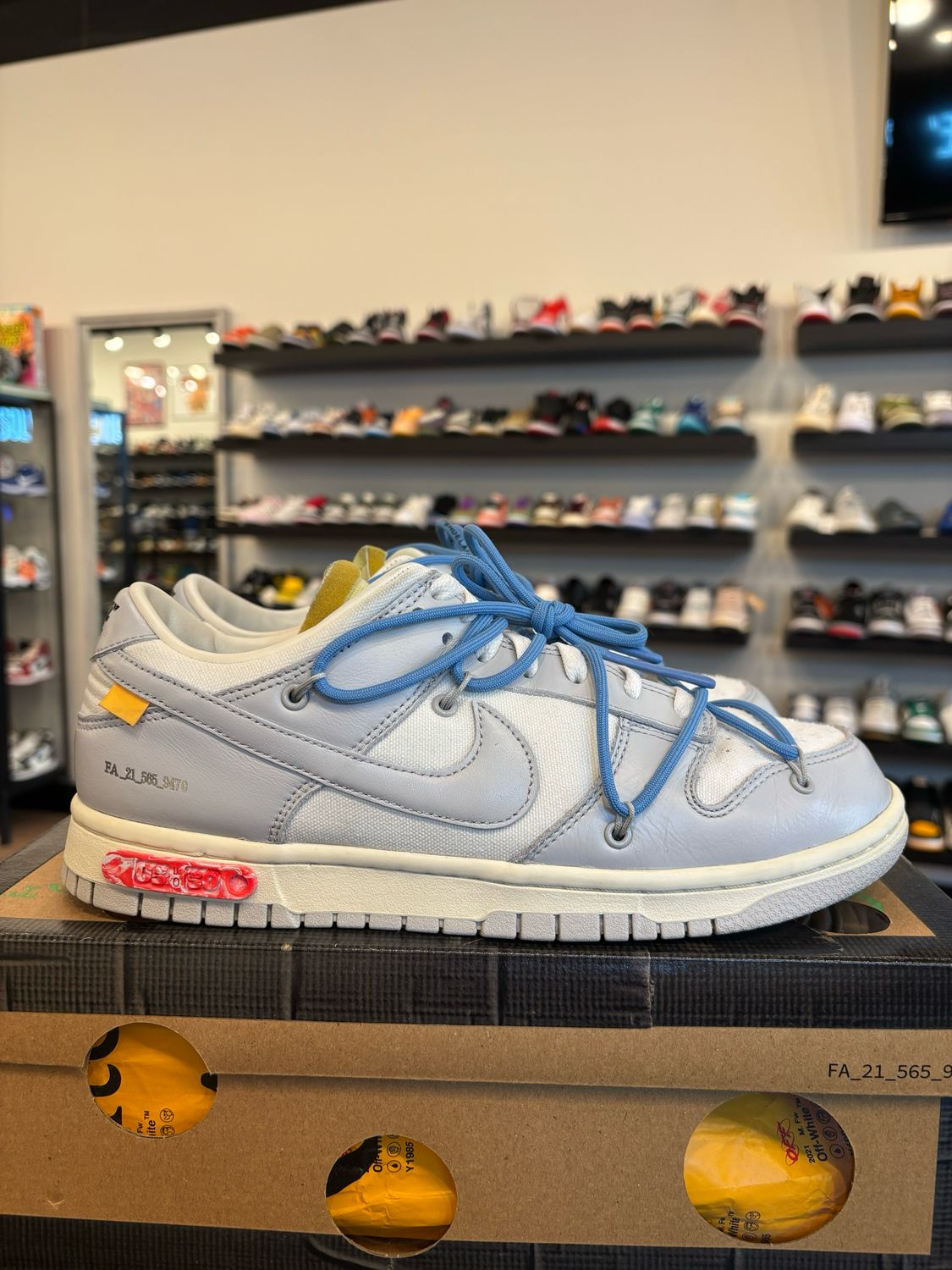 Nike Dunk Low Off-White Lot 5 Size 8.5 Pre-Owned