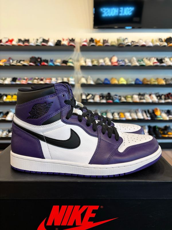 Jordan 1 Court Purple 2.0 Size 10 Pre-Owned