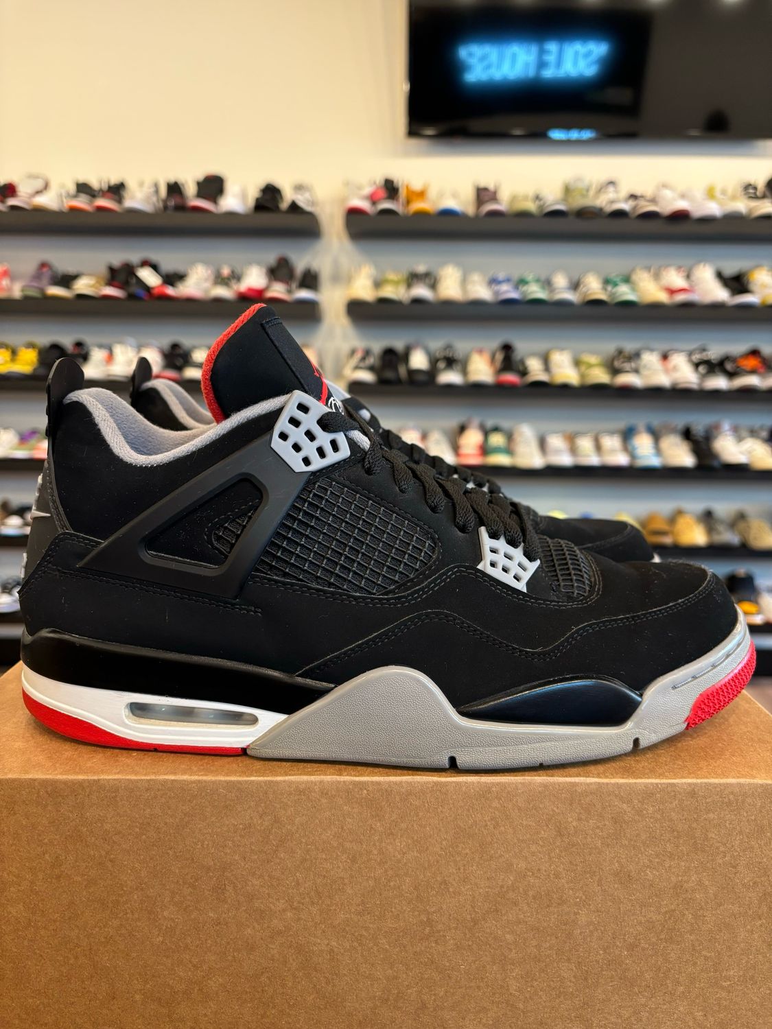 Jordan 4 Bred 2019 Size 12 Pre-Owned (No Box)