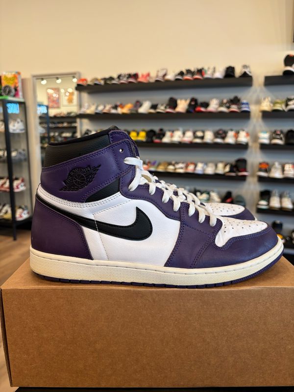 Jordan 1 Court Purple 2.0 Size 13 Pre-Owned (No Box)