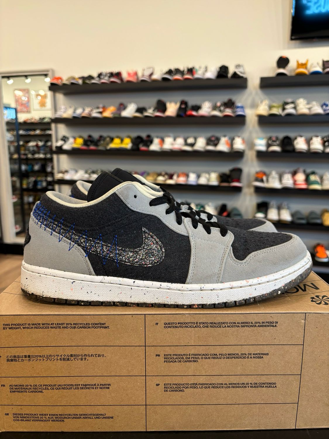 Jordan 1 Low Crater Grey Size 12 Pre-Owned
