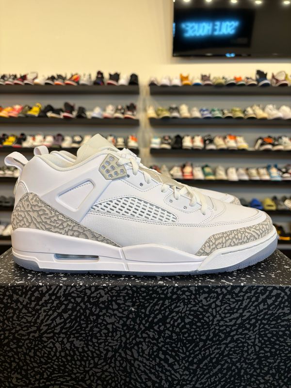 Jordan Spizike Low White Metallic Size 14 Brand New