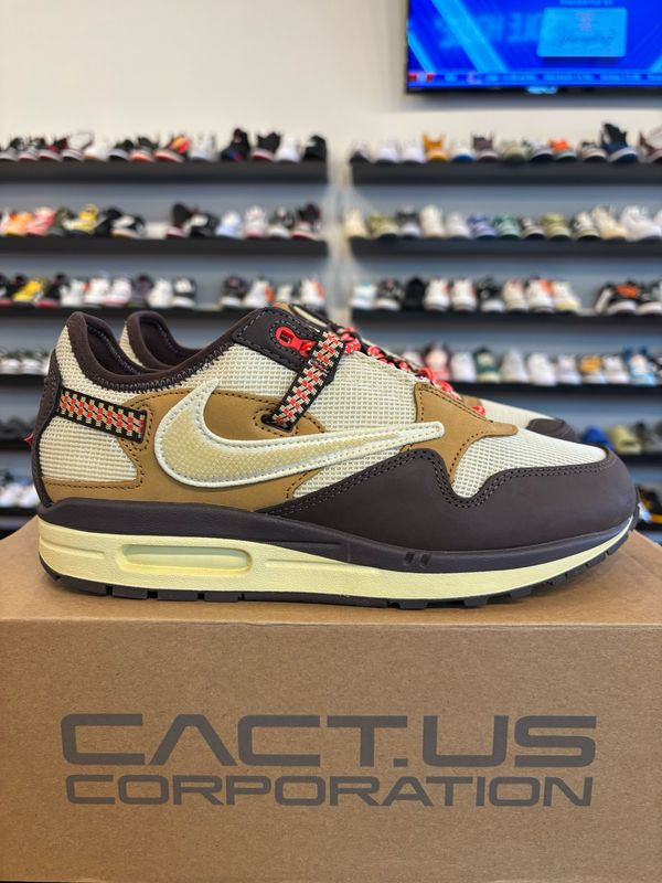 Nike Air Max 1 Travis Scott Baroque Brown Size 8.5 Pre-Owned