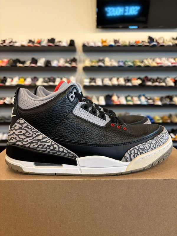 Jordan 3 Black Cement 2018 Size 8.5 Pre-Owned (No Box)