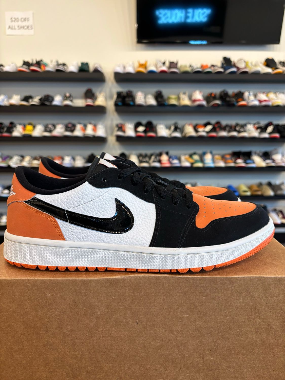 Jordan 1 Low Shattered Backboard Golf Size 11 Pre-Owned (No Box)