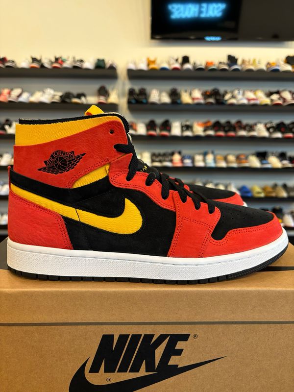 Jordan 1 Zoom Comfort Black Chile Red Size 10 Brand New