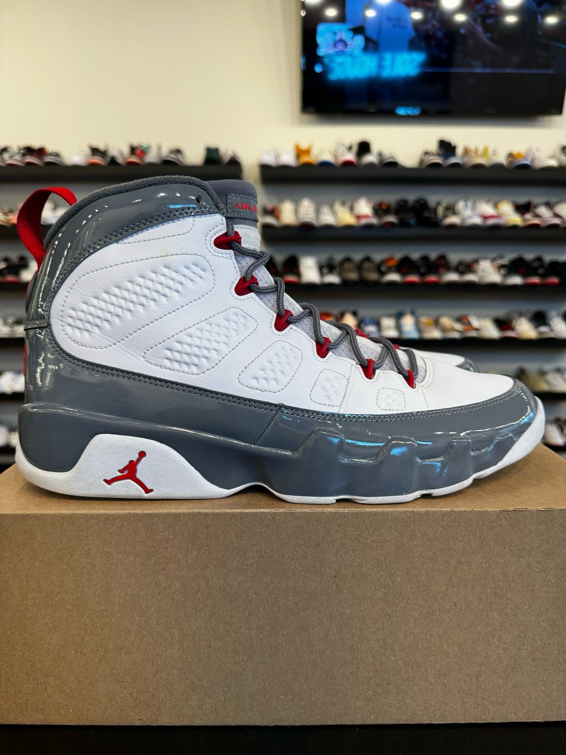 Jordan 9 Fire Red Size 12 Pre-Owned (No Box)