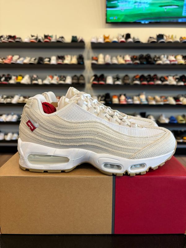 Nike Air Max 95 White Levis Size 8.5 Brand New