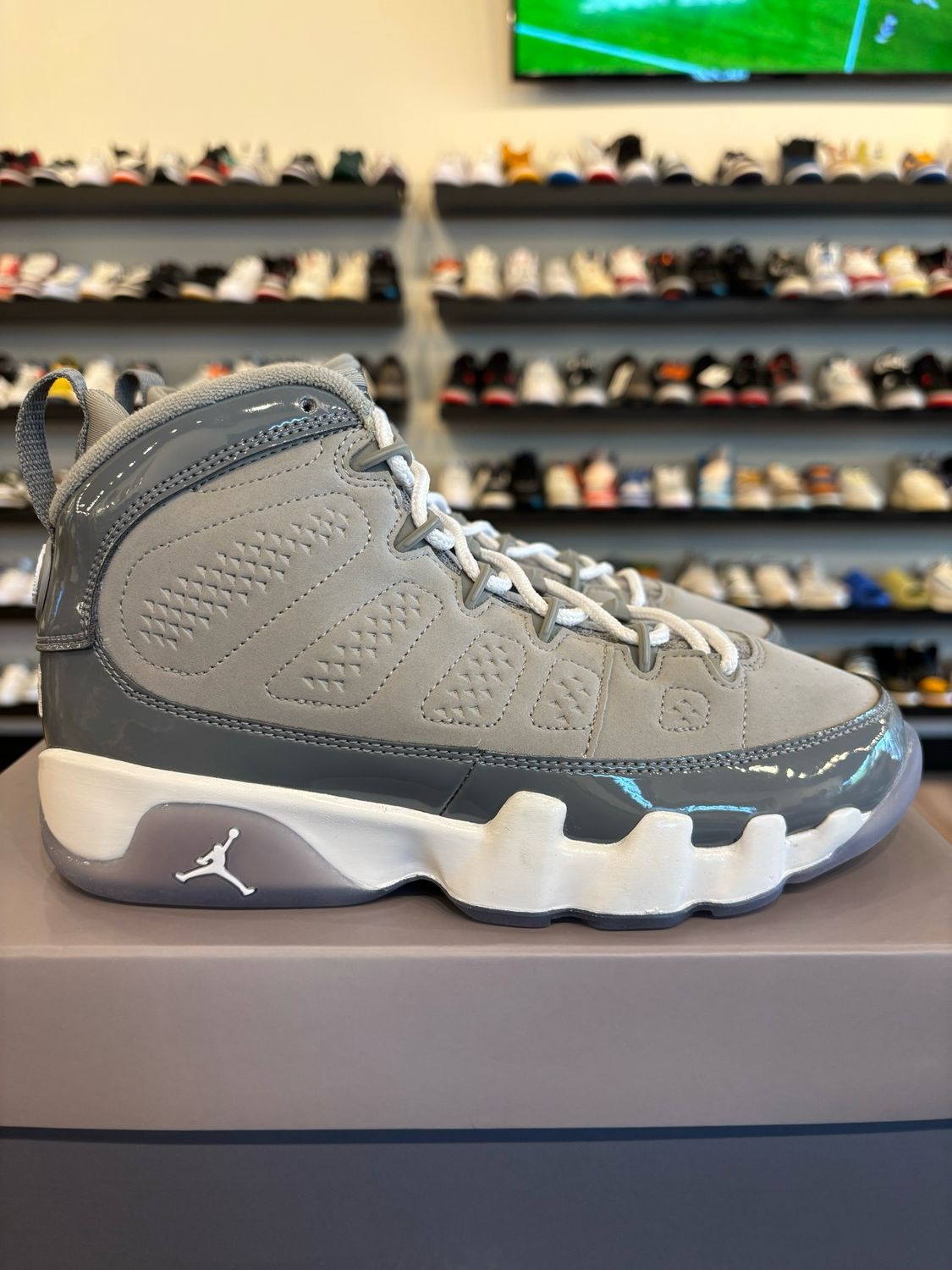 Jordan 9 Cool Grey Size 5Y (6.5W) Brand New