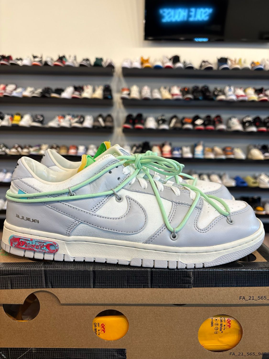 Nike Off-White Dunk Low Lot 7 Size 12 Pre-Owned