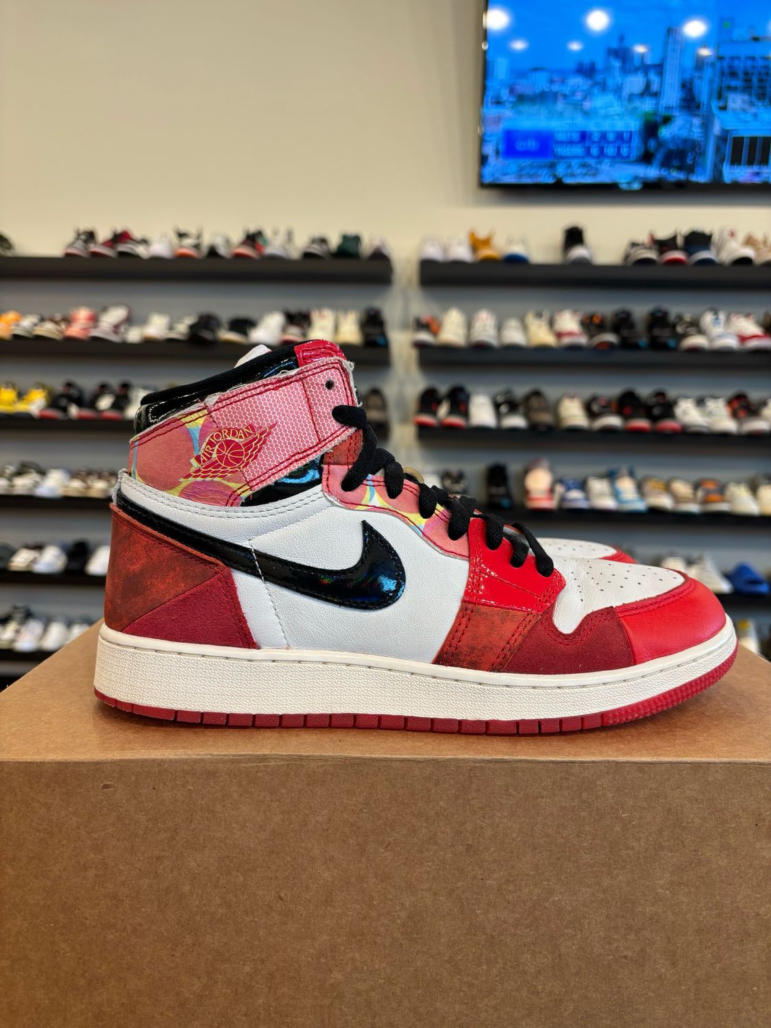 Jordan 1 Spider Man Size 7Y (8.5W) Pre-Owned (No Box)
