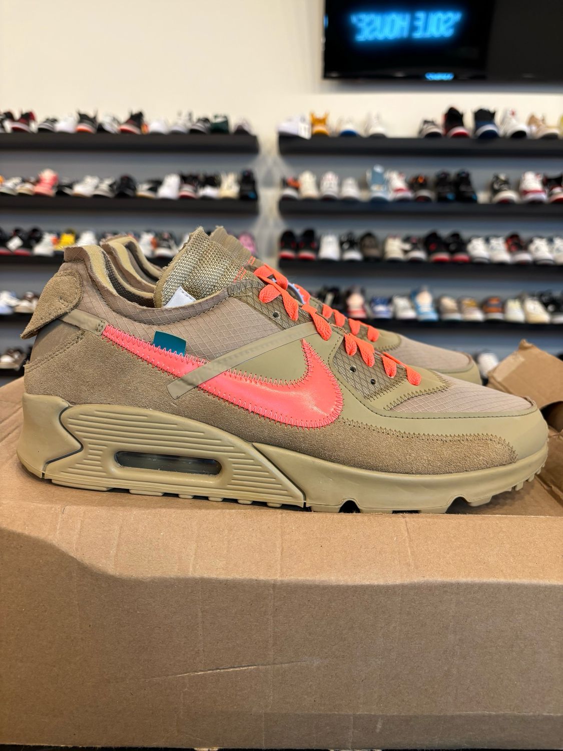Nike Off-White Air Max 90 Desert Ore Size 12 Pre-Owned