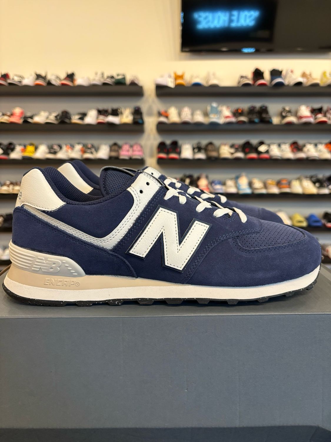 New Balance 574 Navy White Size 11.5 Brand New
